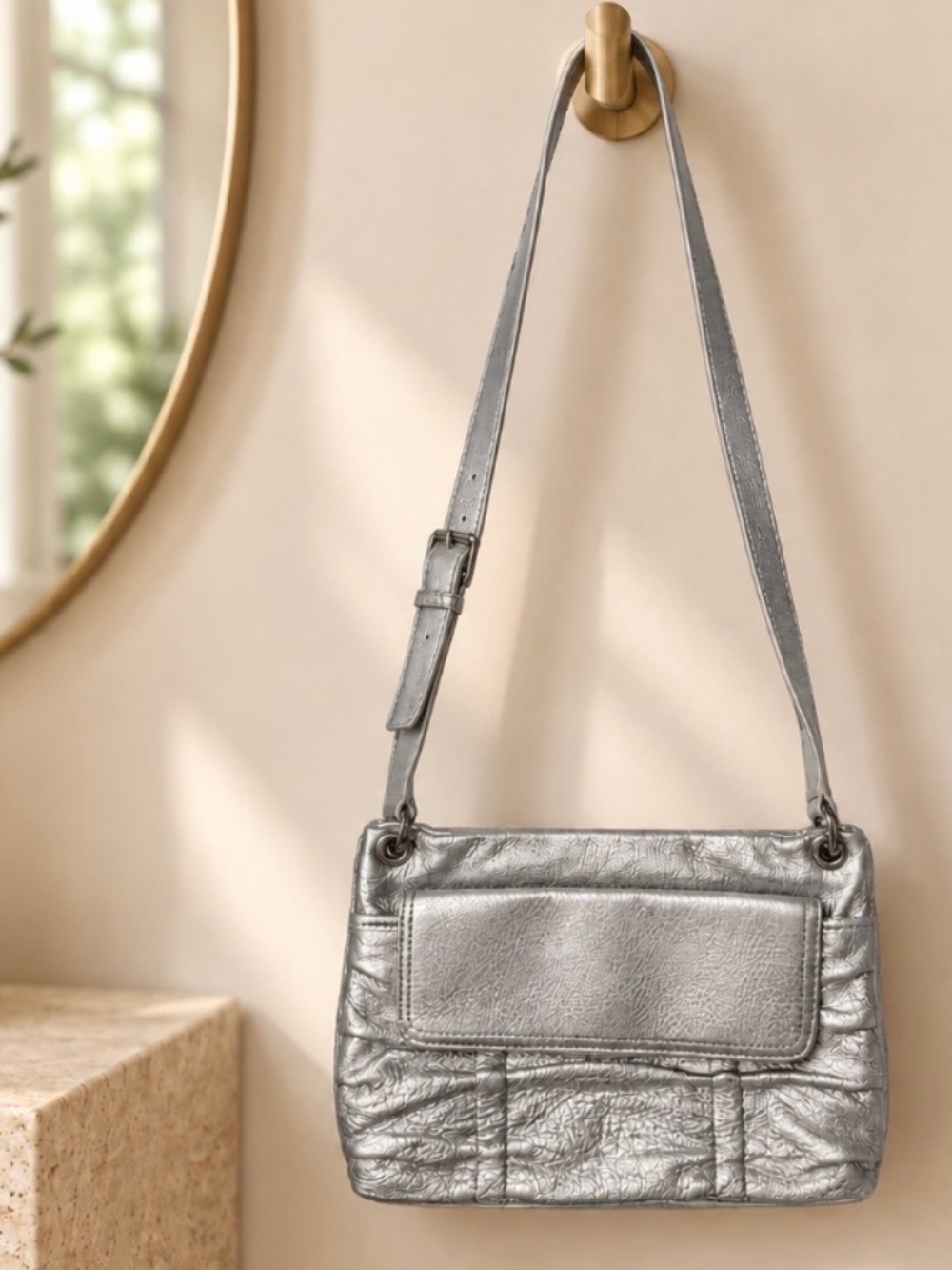 Cole Haan Silver Crossbody.